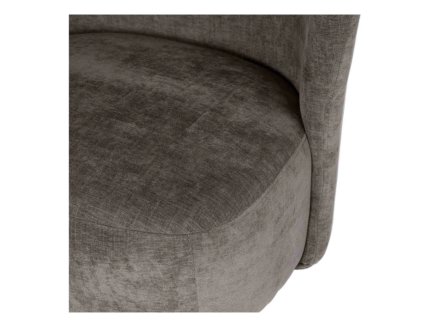 Fauteuil confortable tissu gris foncé Korta 75cm