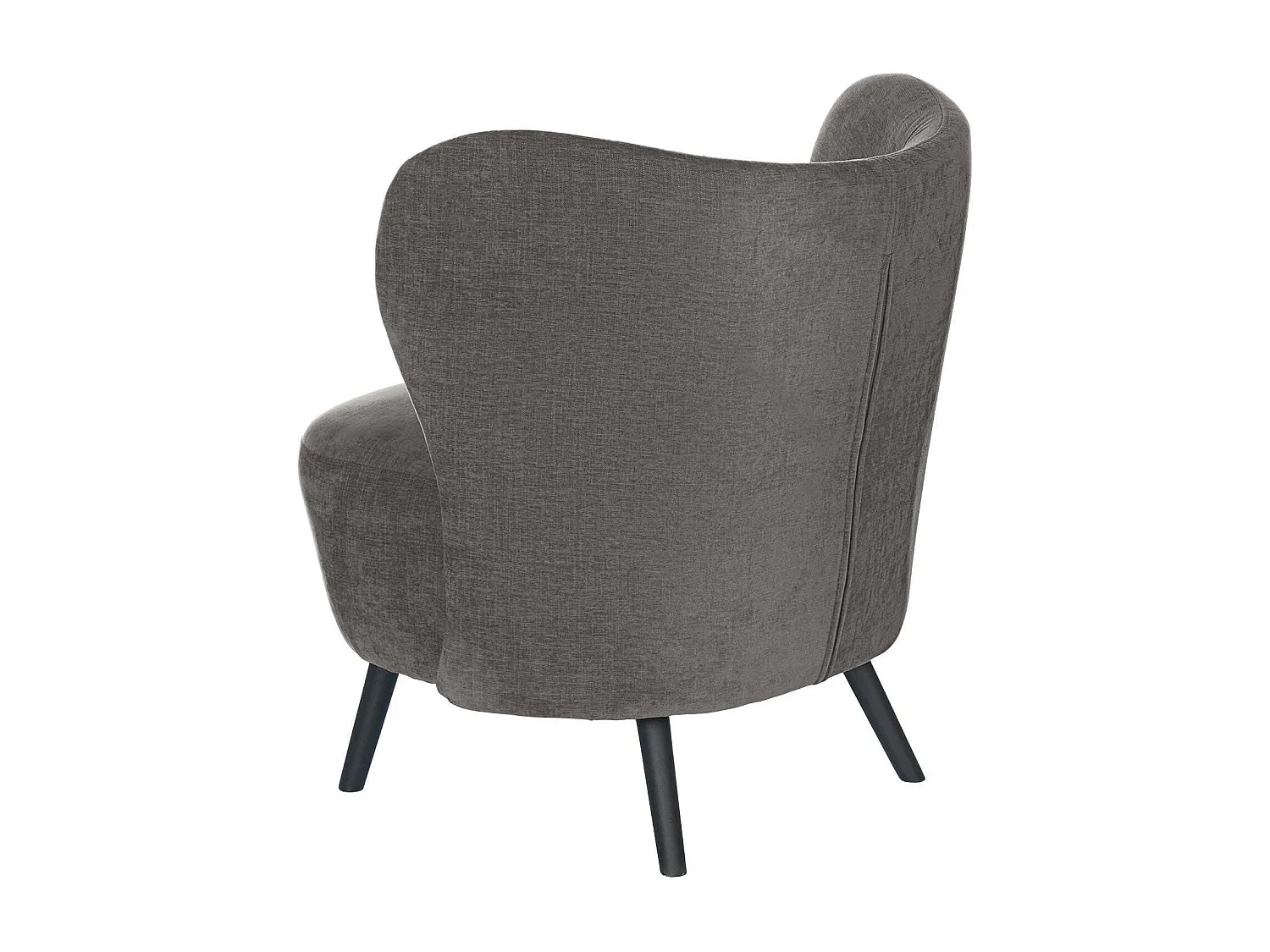 Fauteuil confortable tissu gris foncé Korta 75cm
