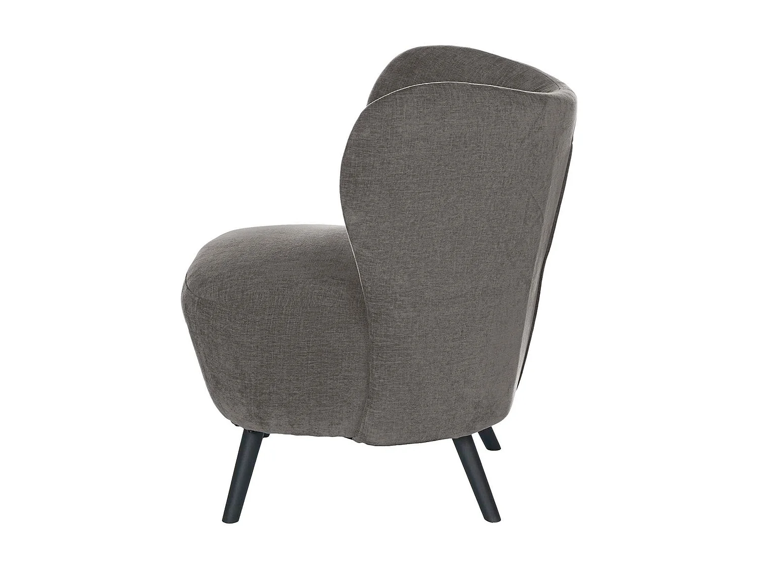 Fauteuil confortable tissu gris foncé Korta 75cm