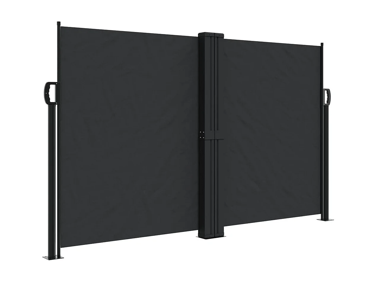 Auvent latéral rétractable noir 140x600