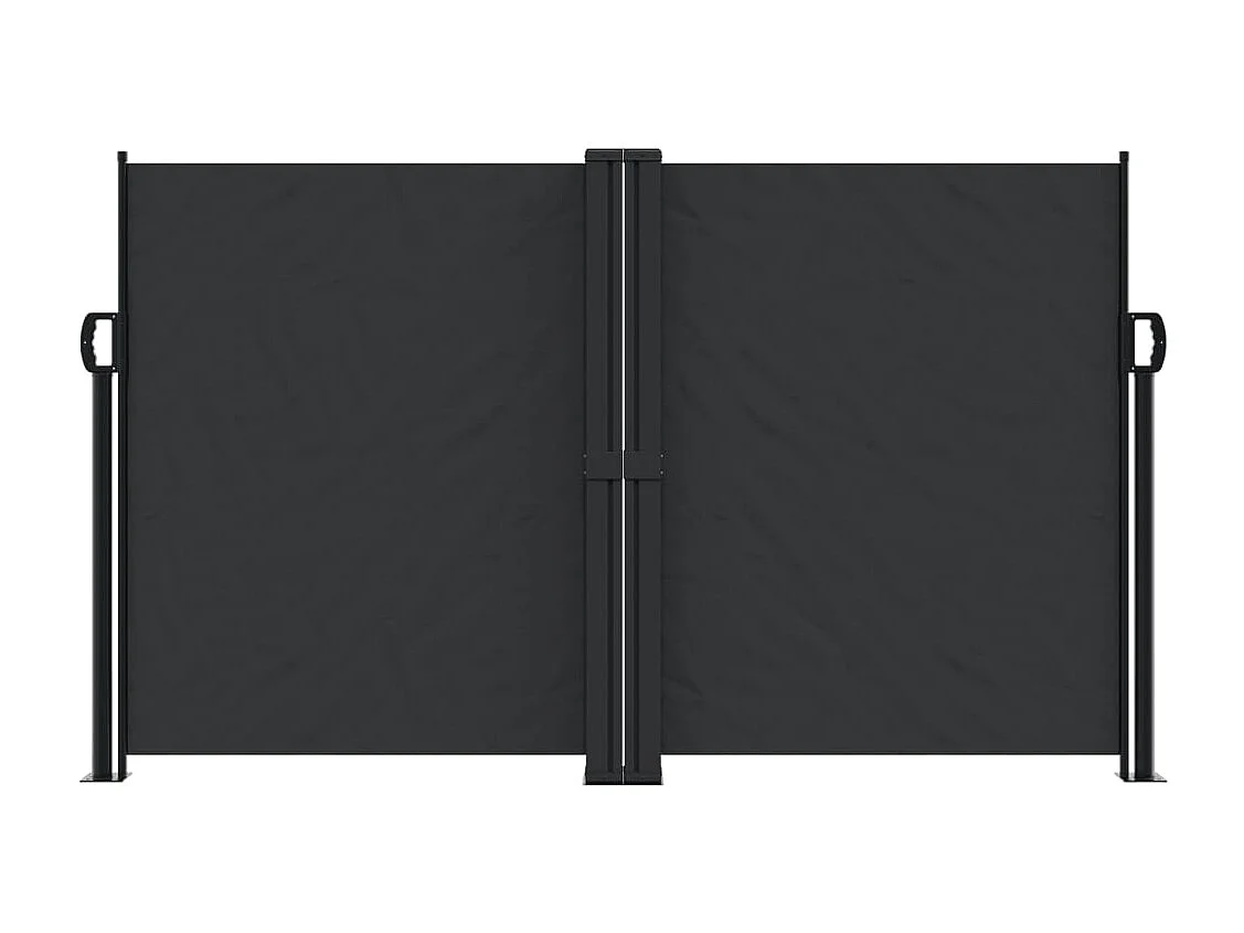 Auvent latéral rétractable noir 140x600