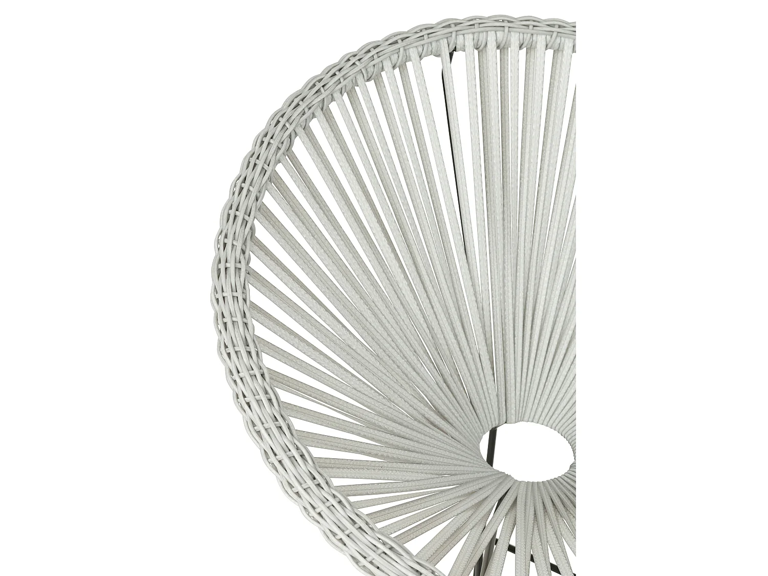 Fauteuil acapulco métal et rotin blanc Shira