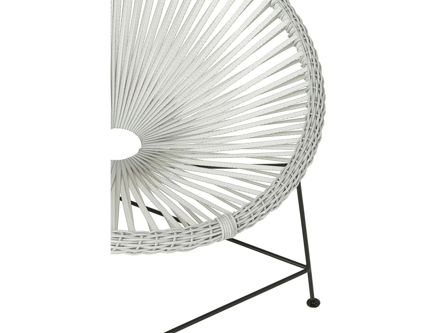 Fauteuil acapulco métal et rotin blanc Shira