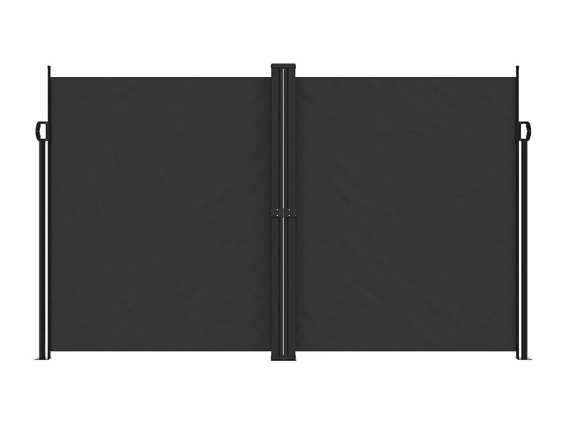 Auvent latéral rétractable noir 200x600