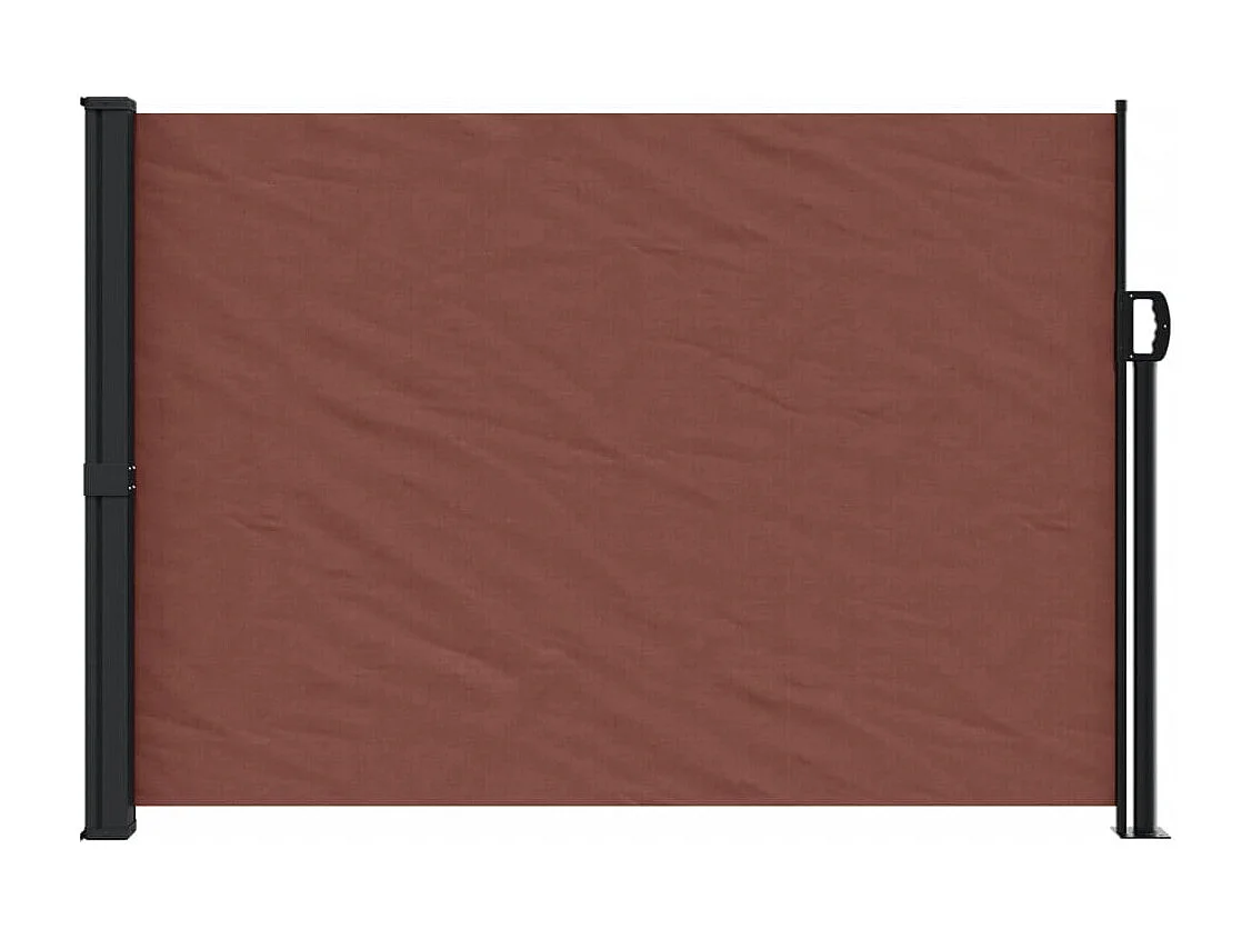 Auvent latéral rétractable marron 140x600