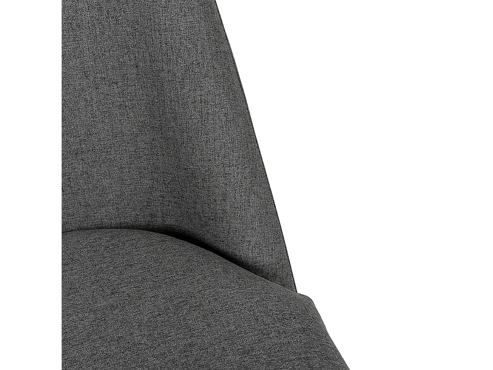 Fauteuil Mory - Confort moderne en tissu avec pieds métal noir-Gris foncé