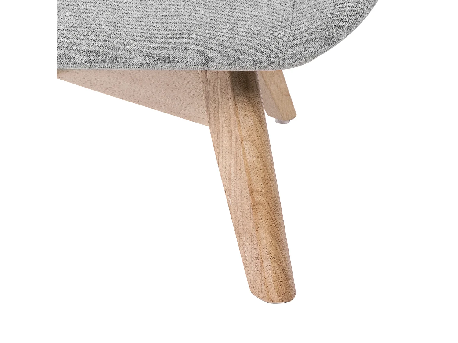 Fauteuil moderne dossier haut tissu gris clair Egga 77cm