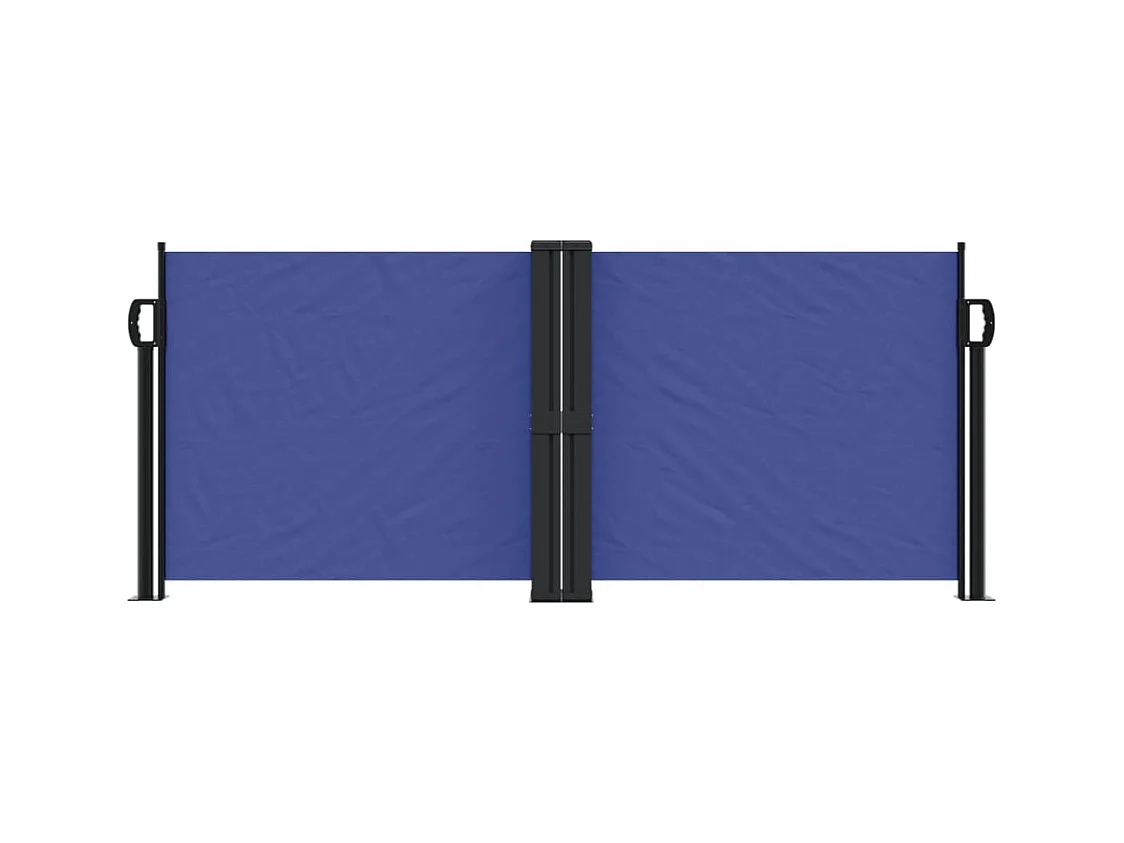 Auvent latéral rétractable bleu 100x600