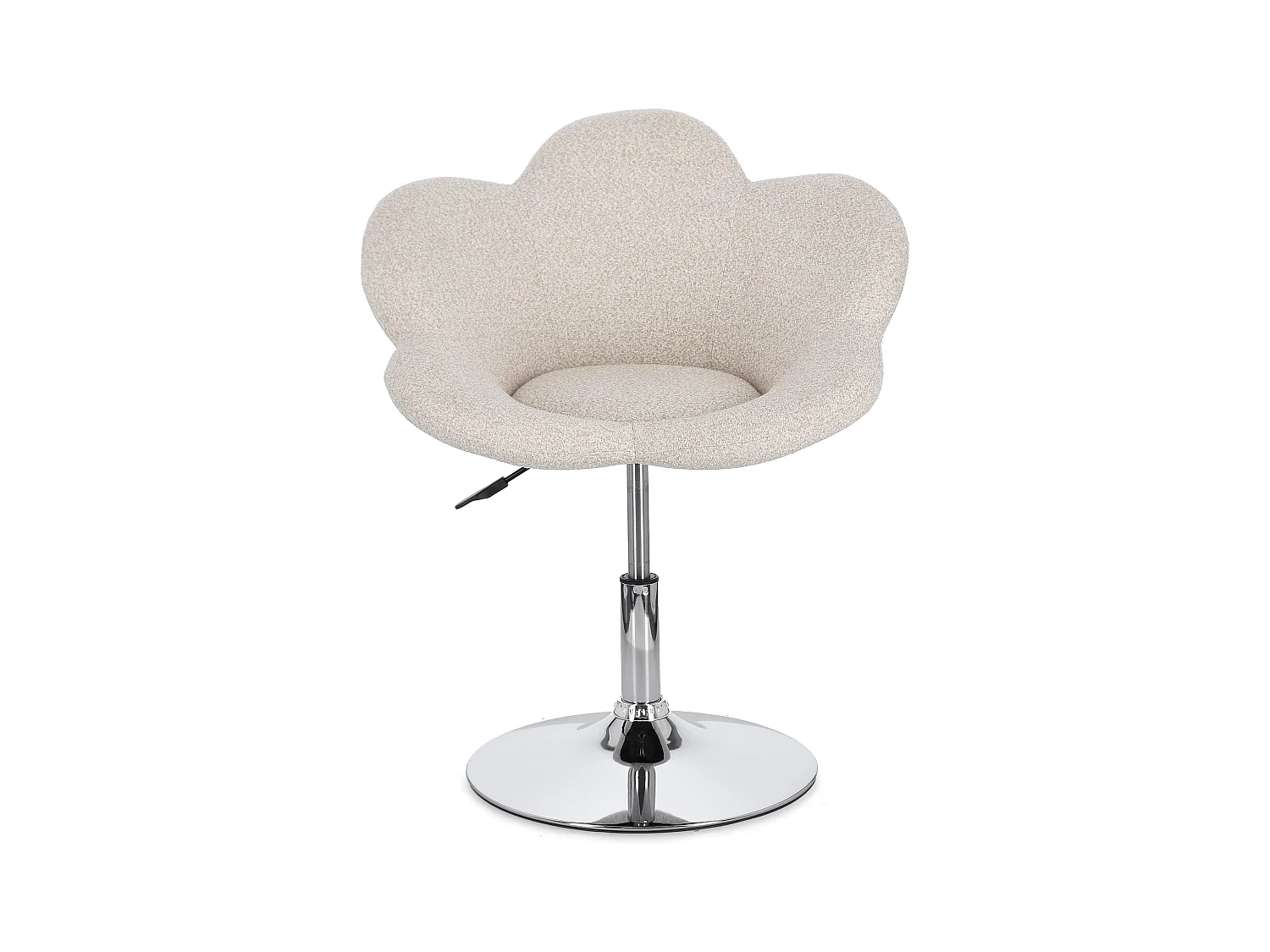 Lot de 2 fauteuils réglables design PETALE – Elégance florale et confort ajustable-Beige clair