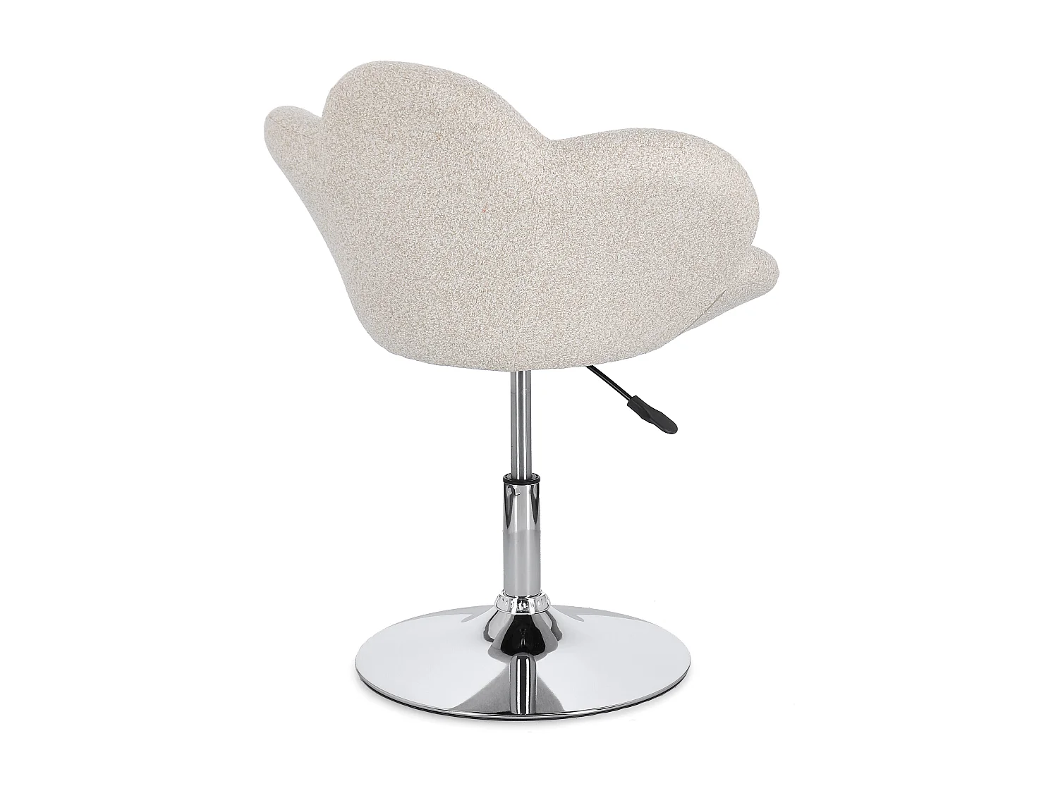 Lot de 2 fauteuils réglables design PETALE – Elégance florale et confort ajustable-Beige clair