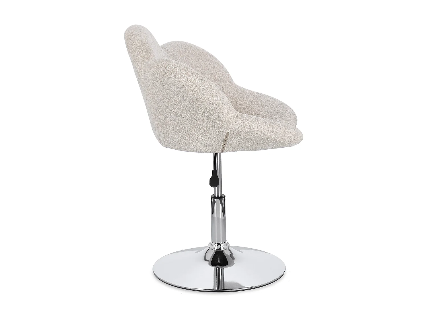 Lot de 2 fauteuils réglables design PETALE – Elégance florale et confort ajustable-Beige clair