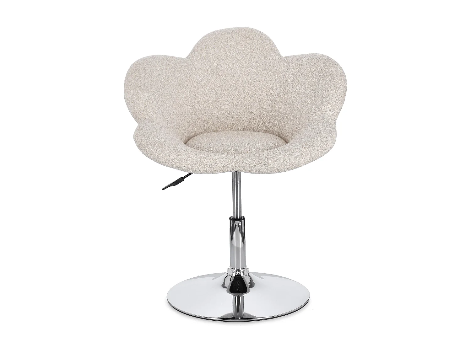 Lot de 2 fauteuils réglables design PETALE – Elégance florale et confort ajustable-Beige clair