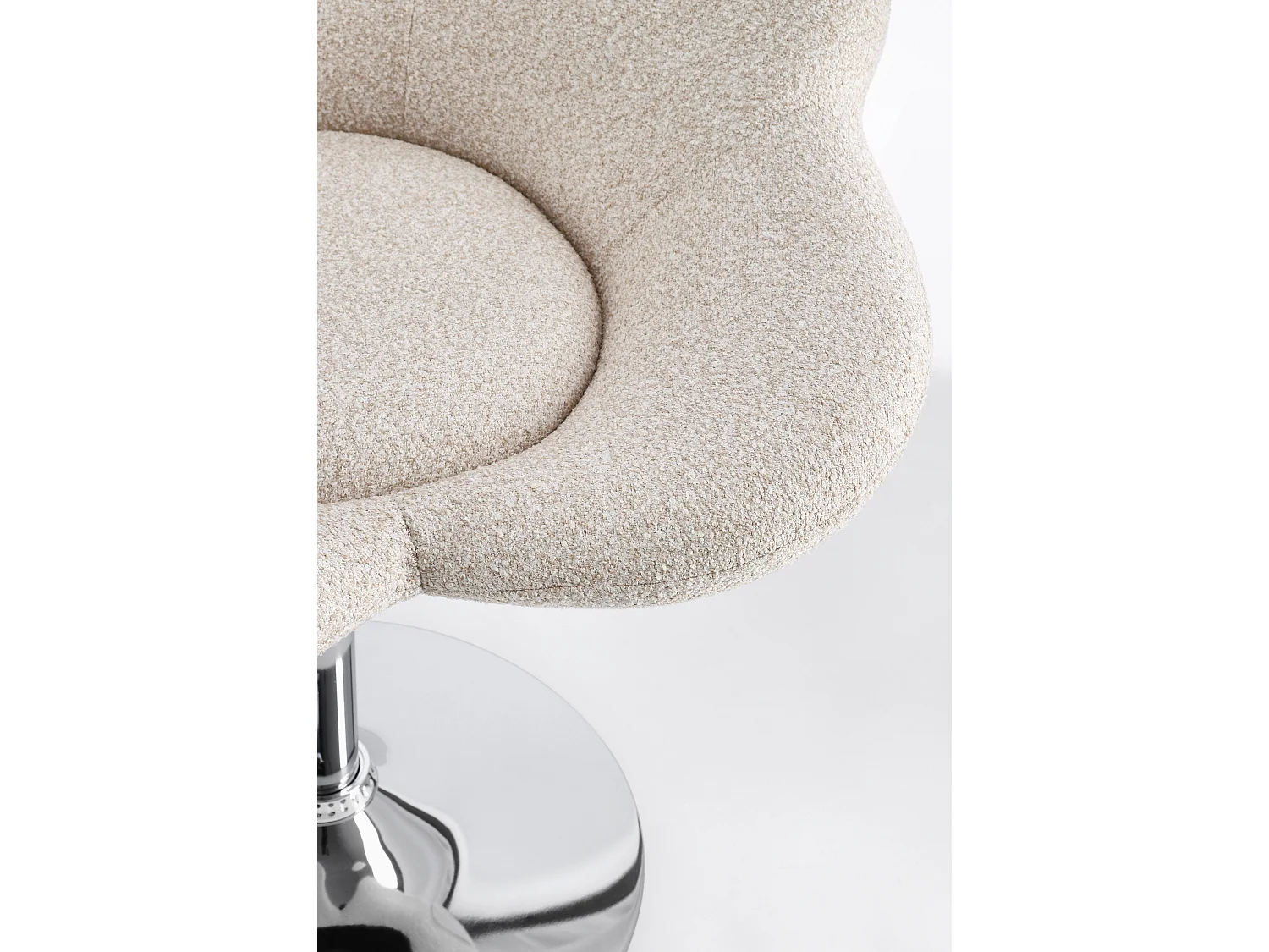 Lot de 2 fauteuils réglables design PETALE – Elégance florale et confort ajustable-Beige clair