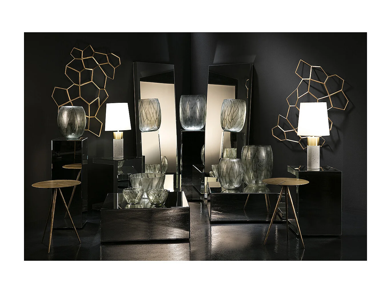 Table d'appoint en miroir ZIKON – 40cm