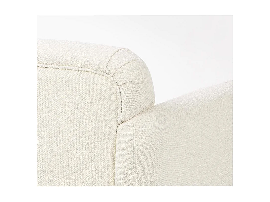 Fauteuil tissu doux naturel bouclé Kindel 91cm