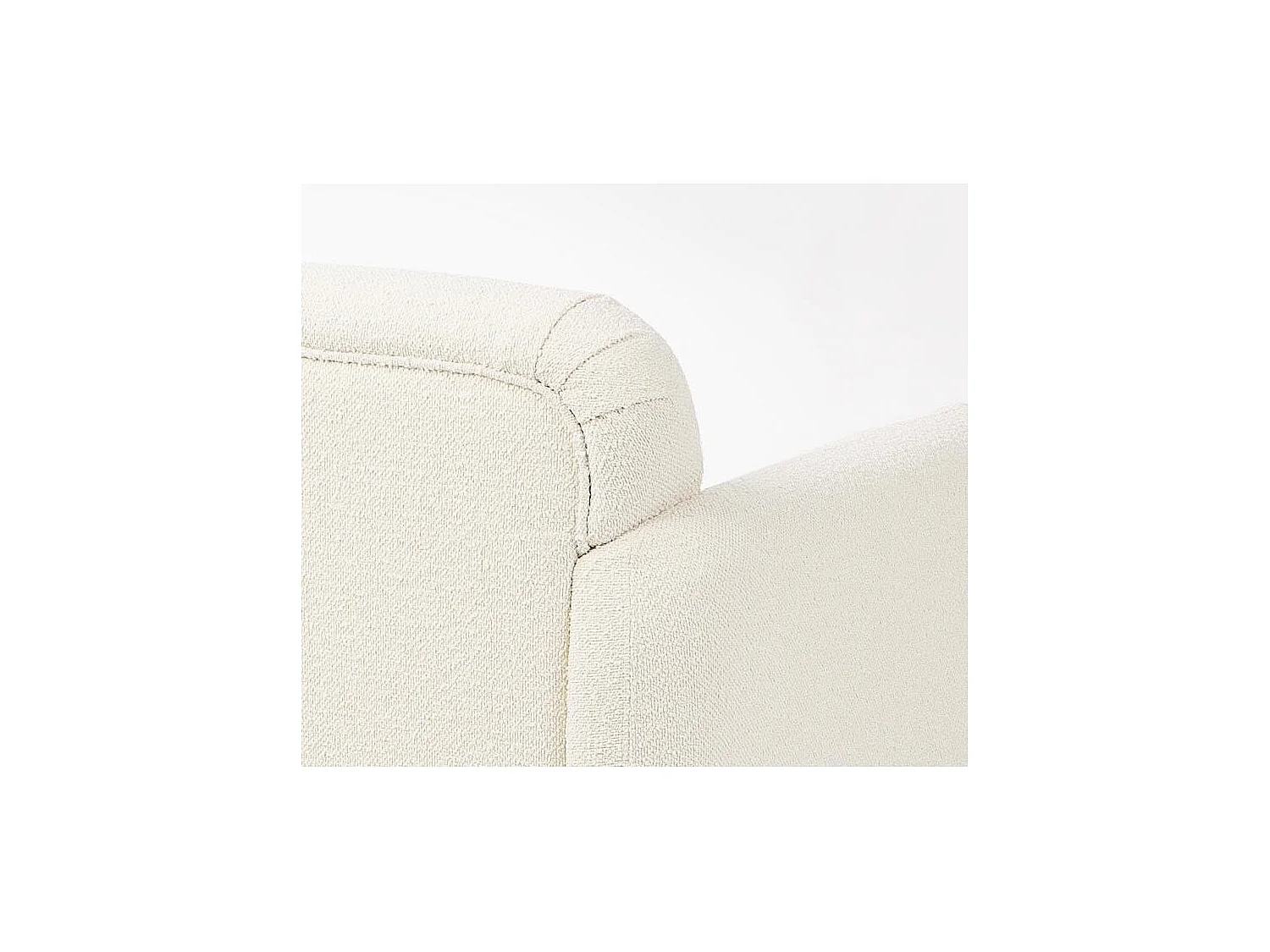 Fauteuil tissu doux naturel bouclé Kindel 91cm