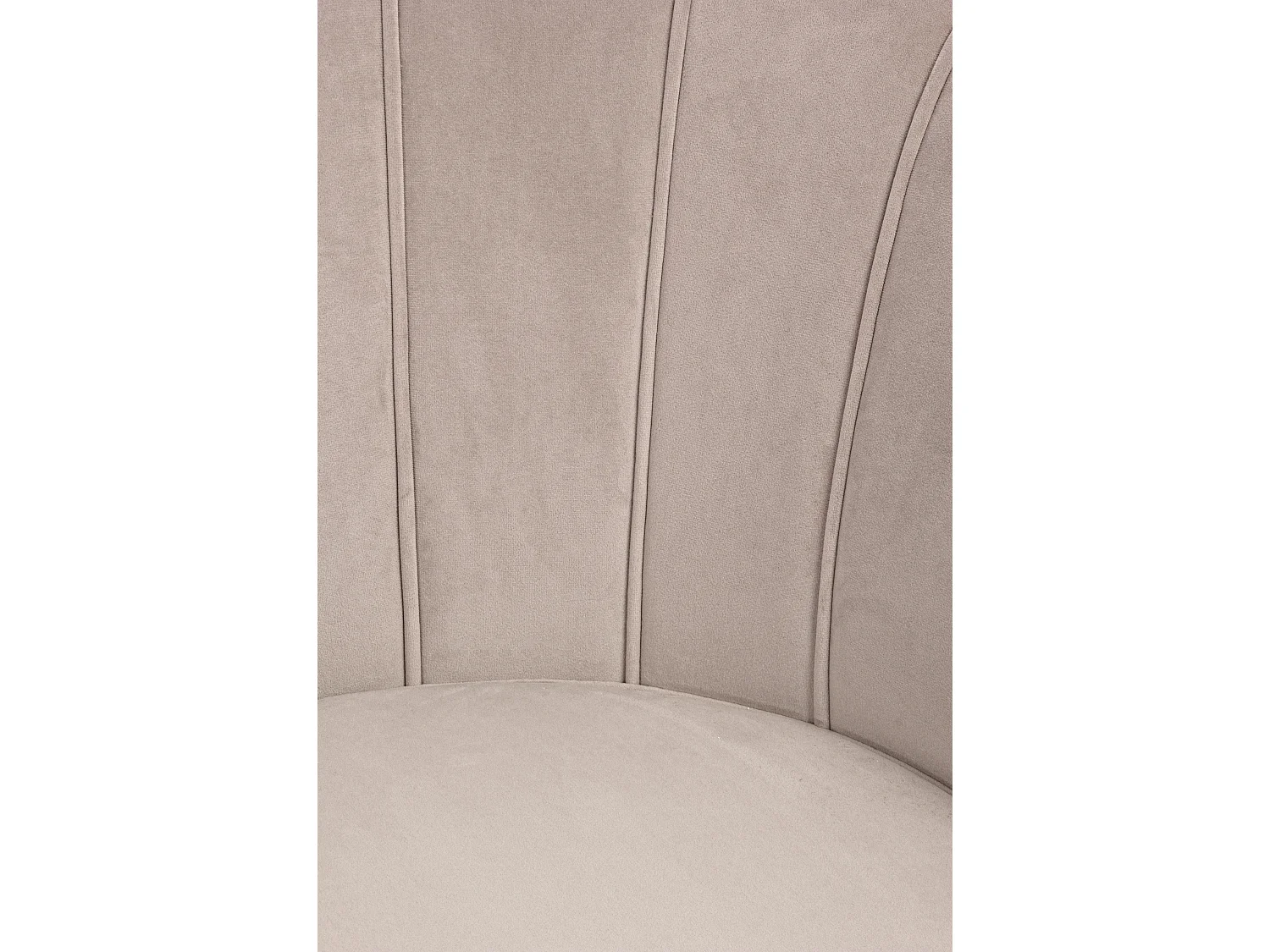 Fauteuil en velours et pieds métal doré Gala 80cm-Beige