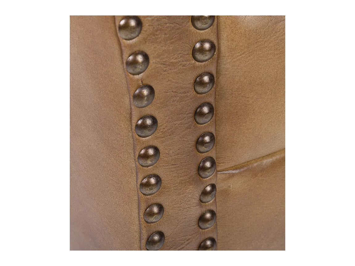 Fauteuil en cuir marron Boskane