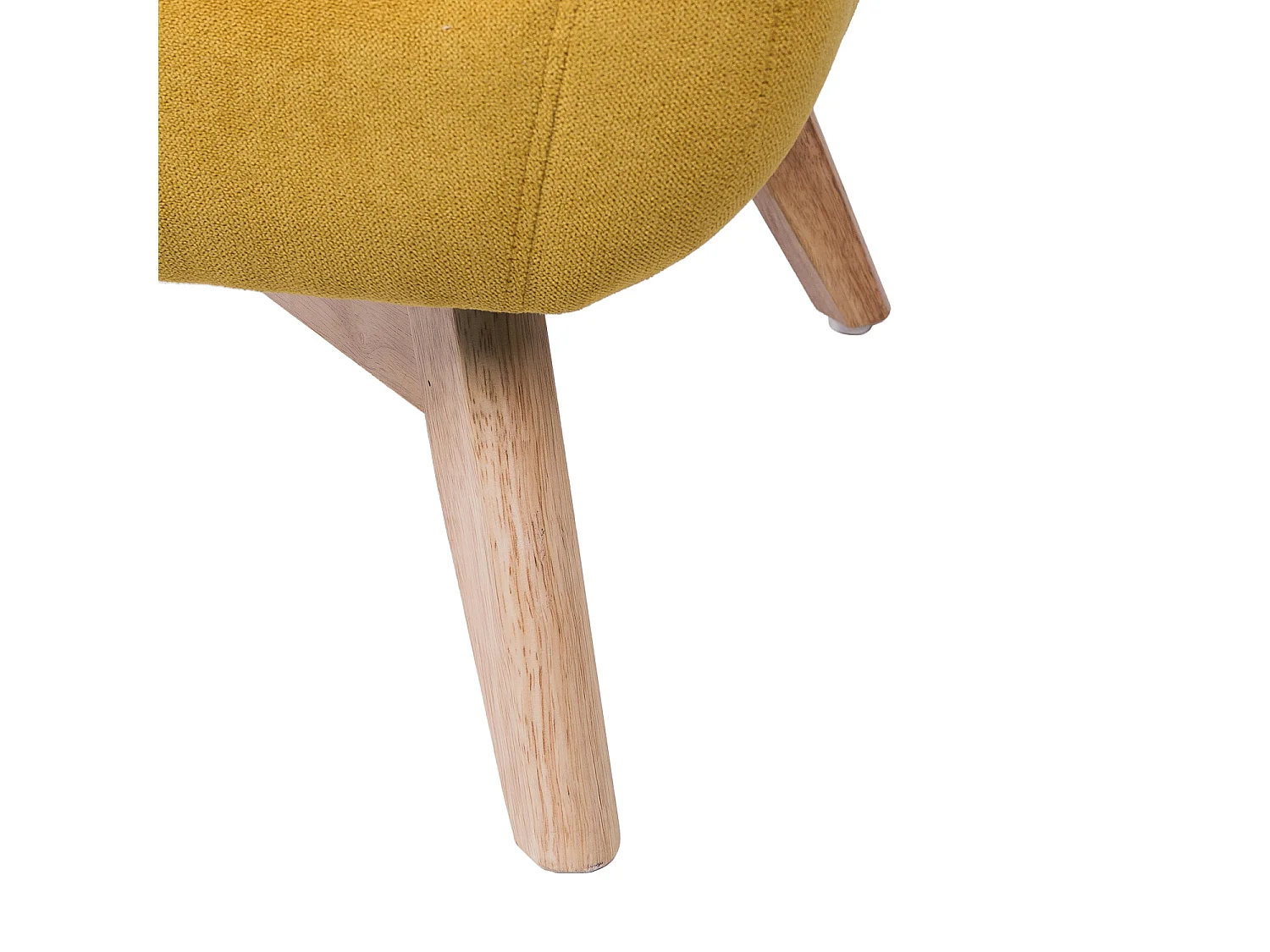 Fauteuil moderne dossier haut tissu jaune moutarde Egga 77cm