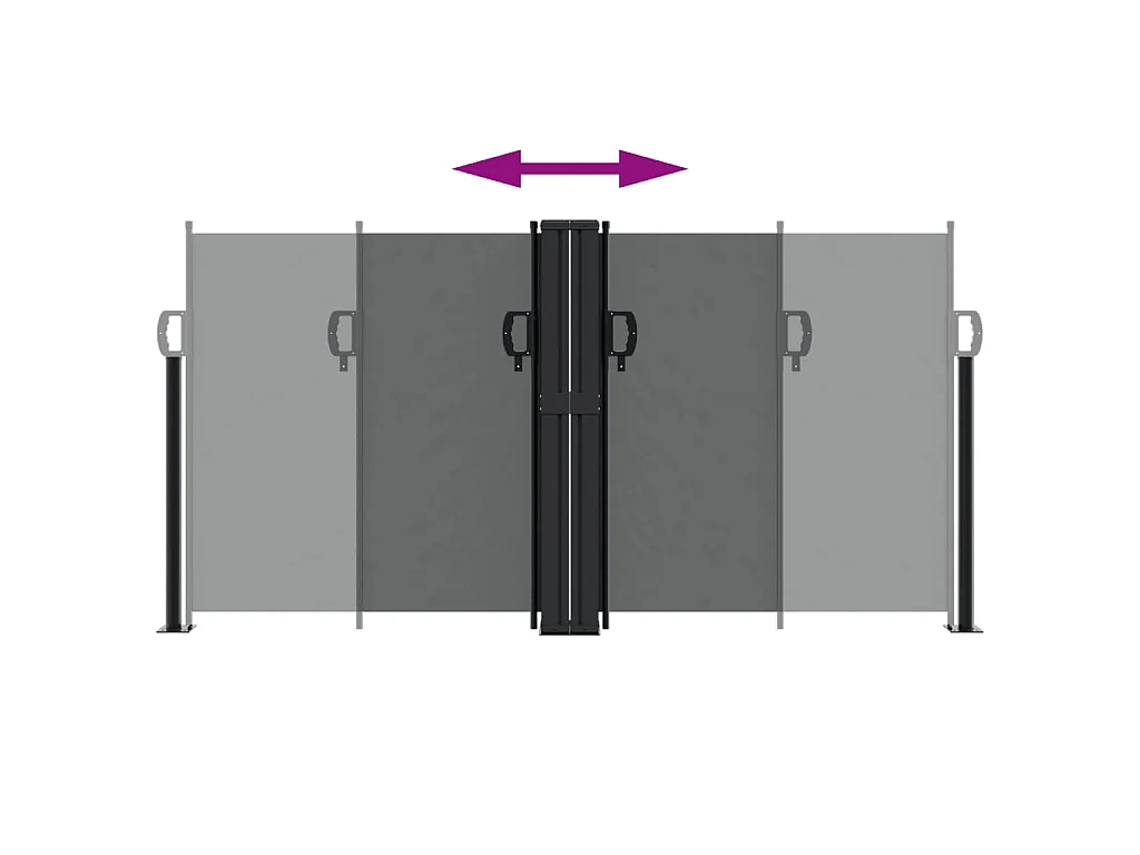 Auvent latéral rétractable anthracite 120x1200