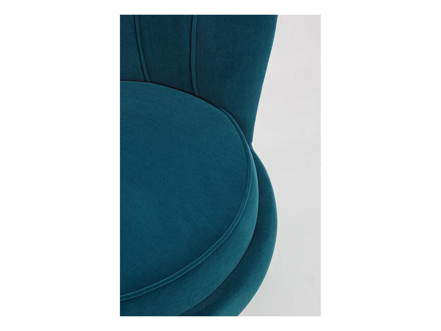 Gala fluwelen fauteuil met gouden metalen poten, 80 cm-Kleur Blauwe Eend