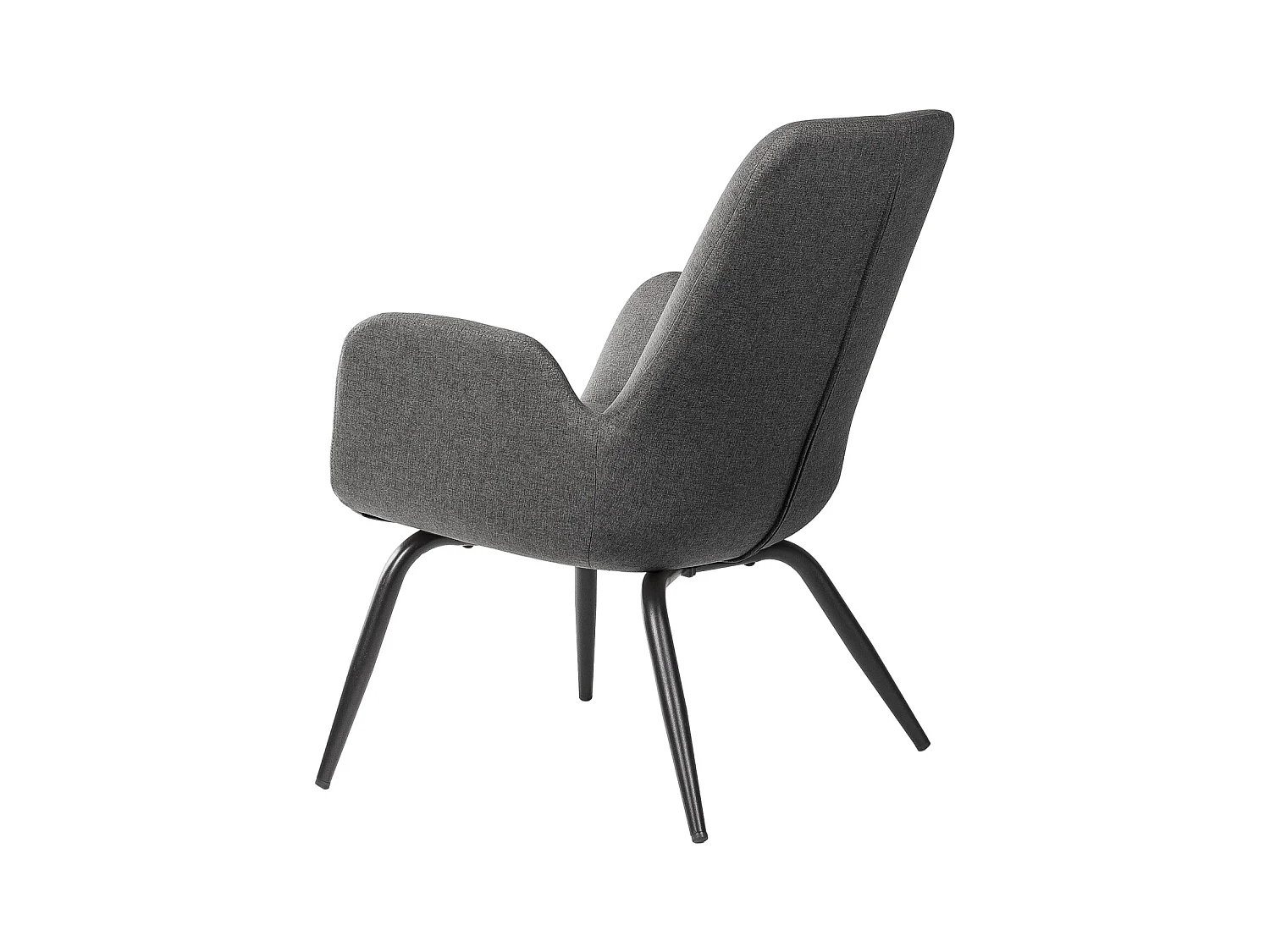 Fauteuil moderne tissu gris foncé Daly 66cm