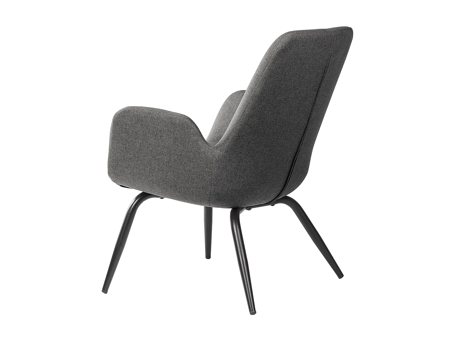 Fauteuil moderne tissu gris foncé Daly 66cm