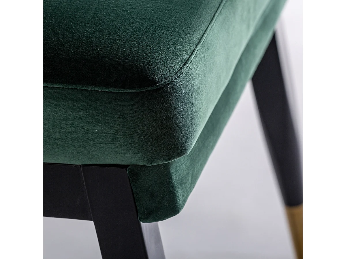 Fauteuil vert et noir art déco Korne