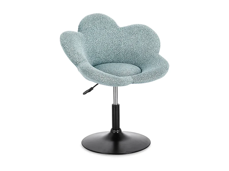 Lot de 2 fauteuils réglables design PETALE – Elégance florale et confort ajustable-Bleu clair