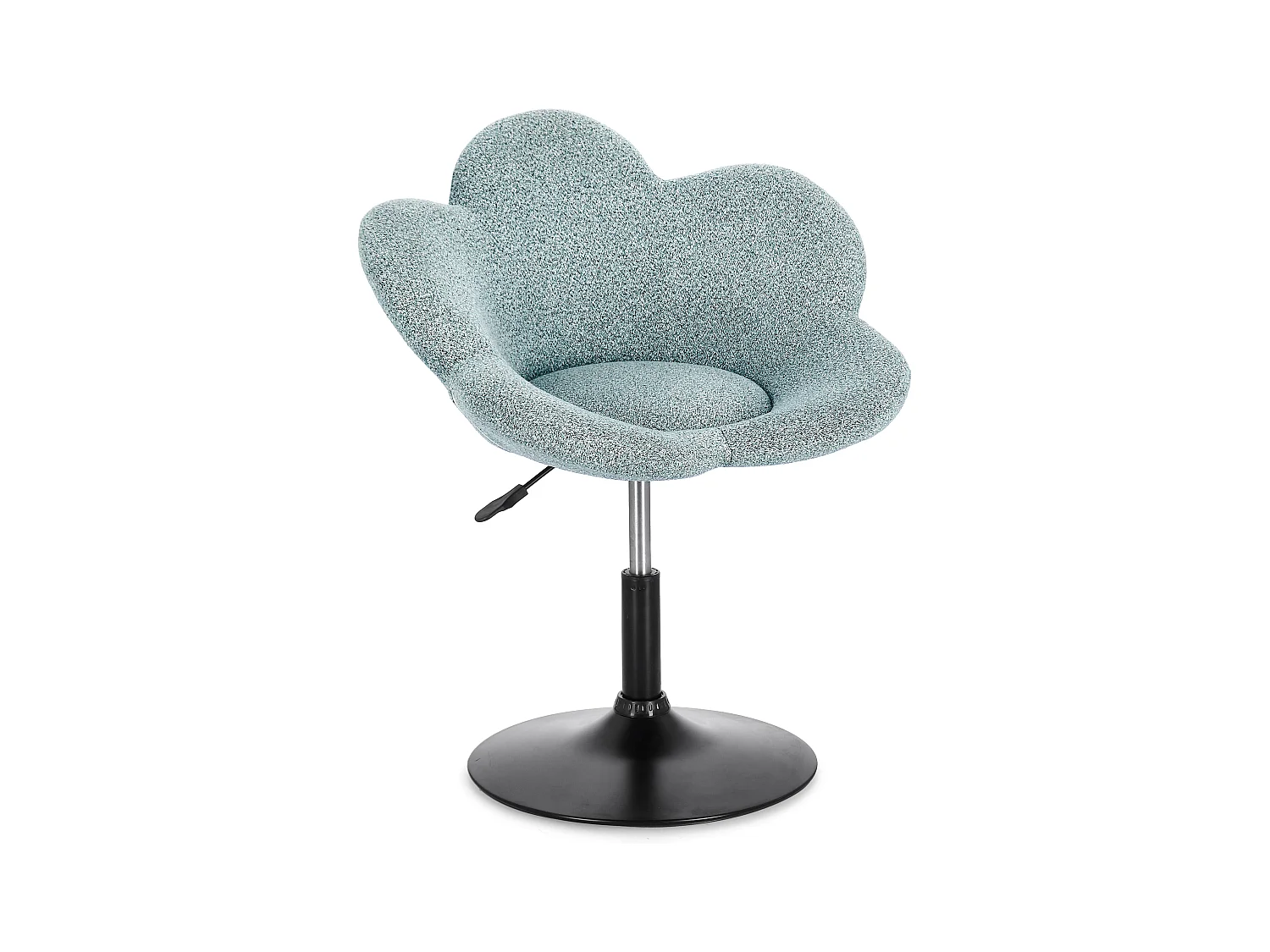 Lot de 2 fauteuils réglables design PETALE – Elégance florale et confort ajustable-Bleu clair