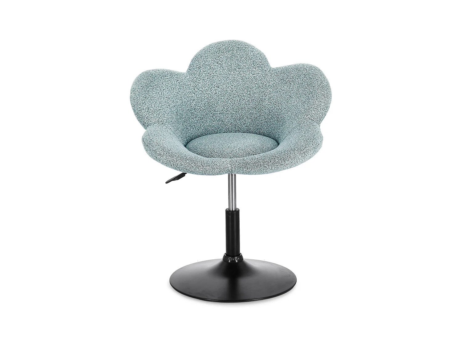 Lot de 2 fauteuils réglables design PETALE – Elégance florale et confort ajustable-Bleu clair