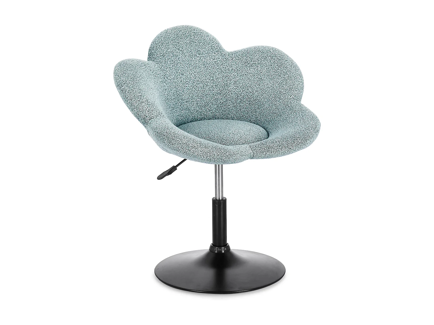 Lot de 2 fauteuils réglables design PETALE – Elégance florale et confort ajustable-Bleu clair