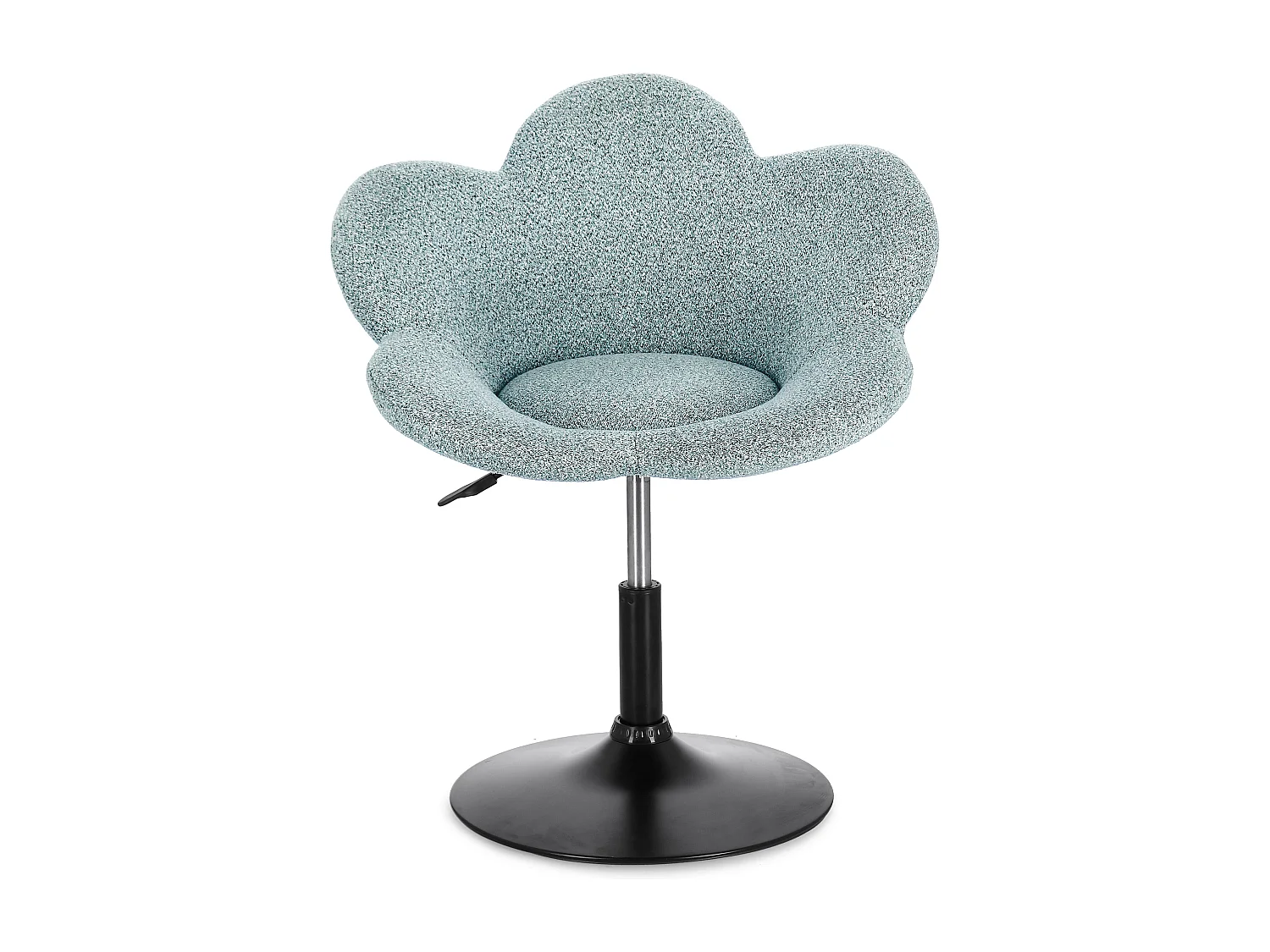 Lot de 2 fauteuils réglables design PETALE – Elégance florale et confort ajustable-Bleu clair