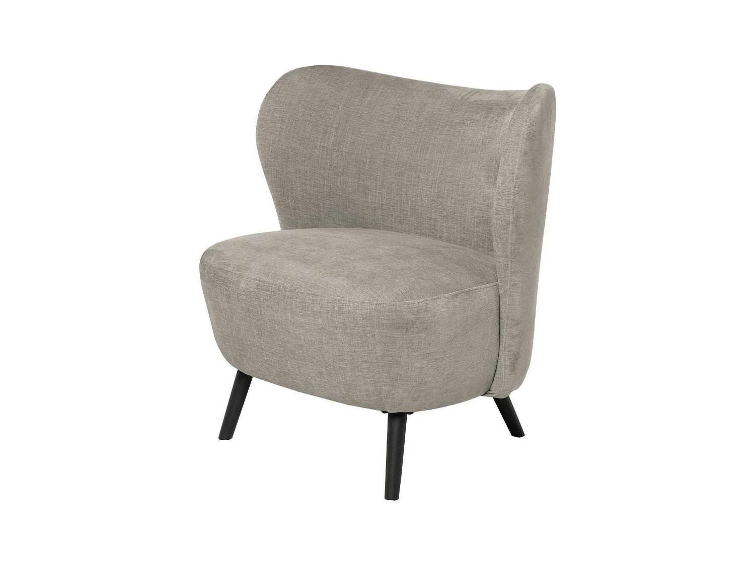 Fauteuil confortable tissu gris clair Korta 75cm