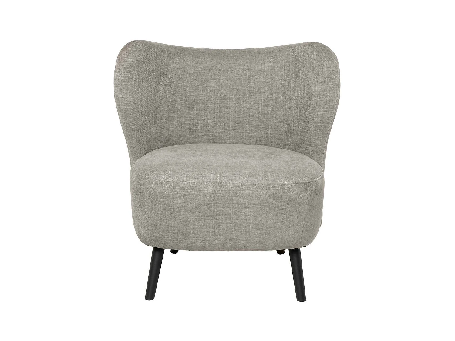 Fauteuil confortable tissu gris clair Korta 75cm
