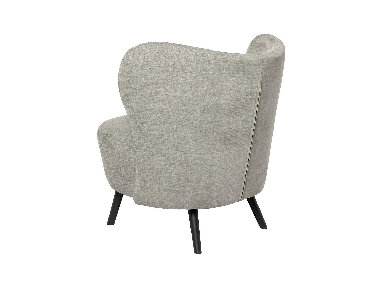Fauteuil confortable tissu gris clair Korta 75cm