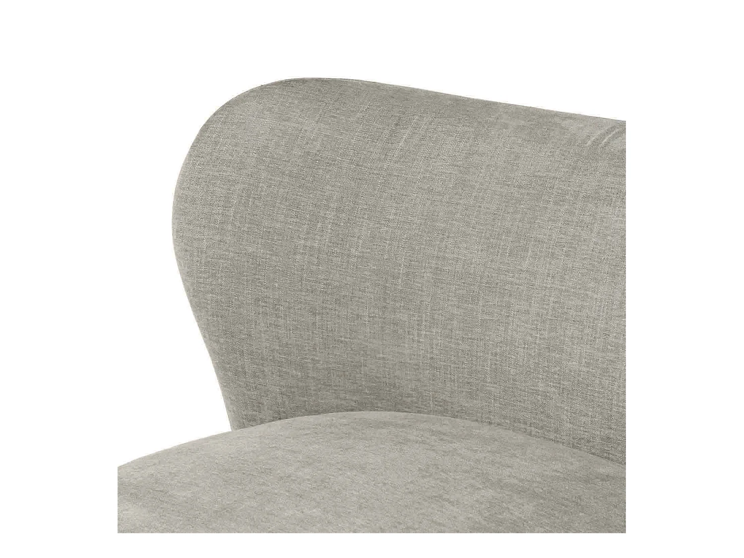 Fauteuil confortable tissu gris clair Korta 75cm