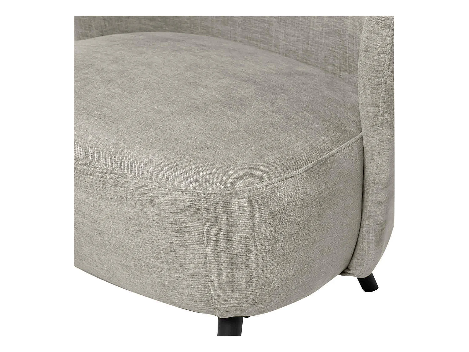 Fauteuil confortable tissu gris clair Korta 75cm