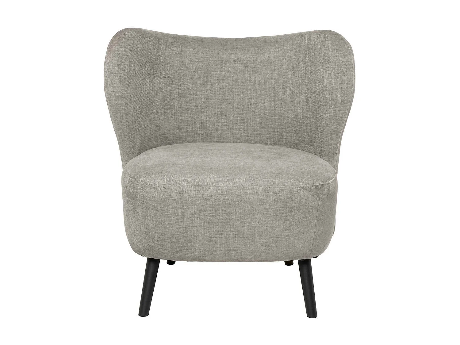 Fauteuil confortable tissu gris clair Korta 75cm