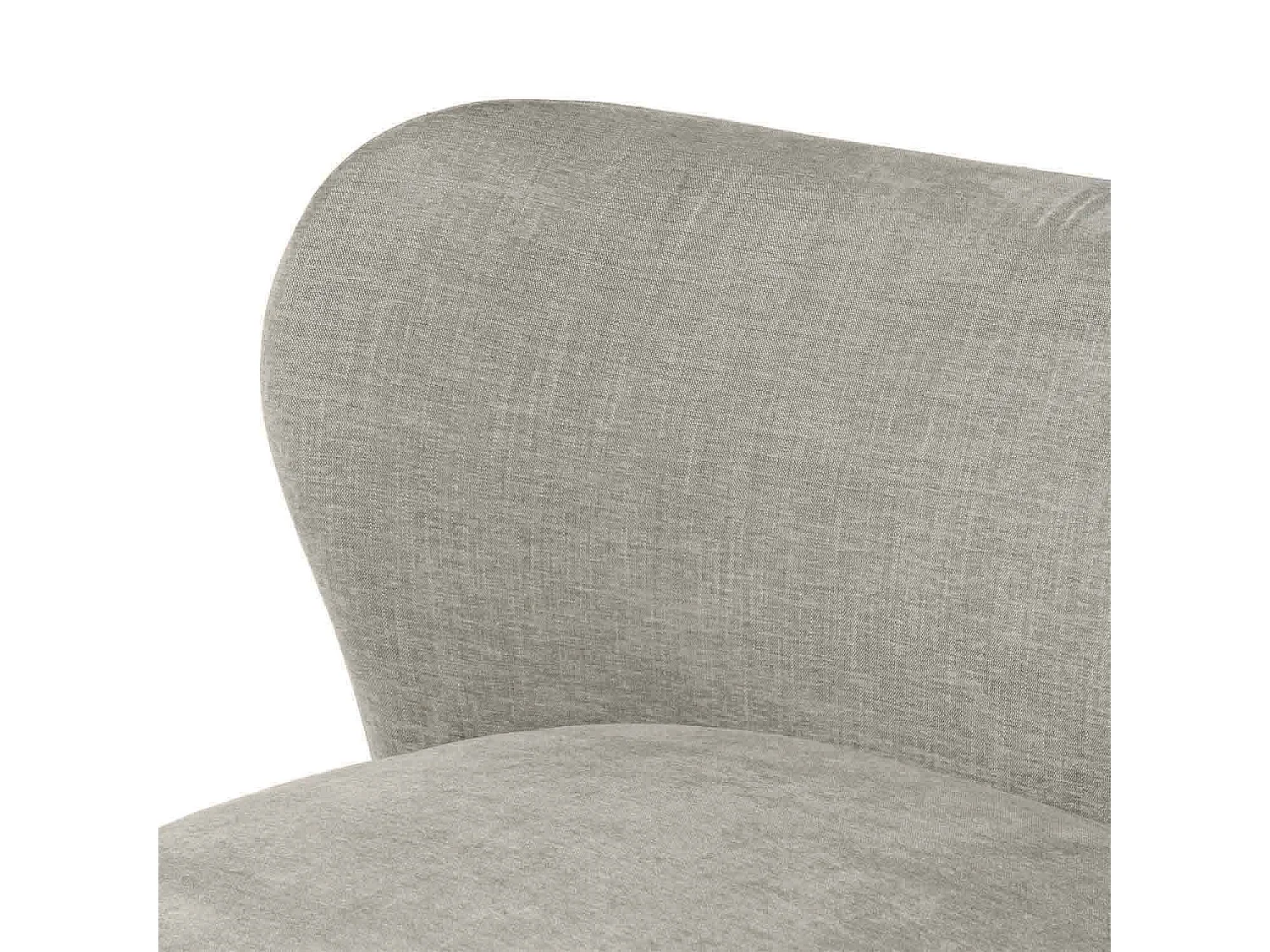 Fauteuil confortable tissu gris clair Korta 75cm