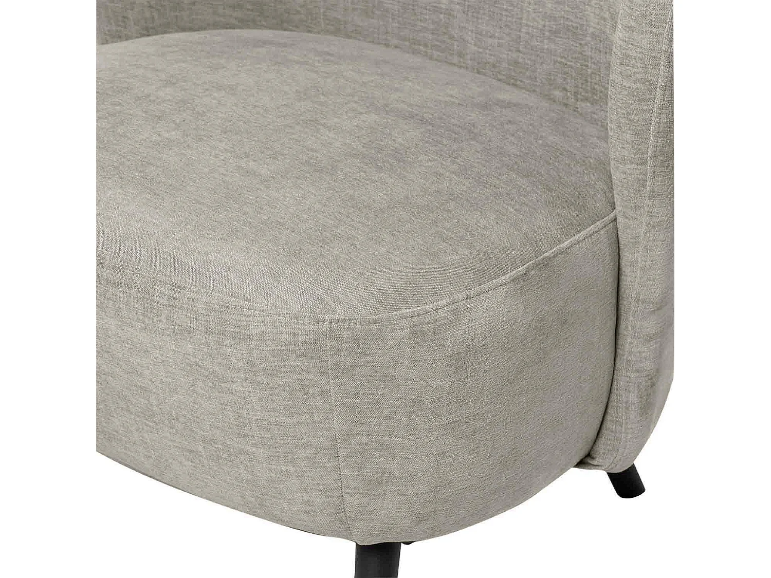 Fauteuil confortable tissu gris clair Korta 75cm