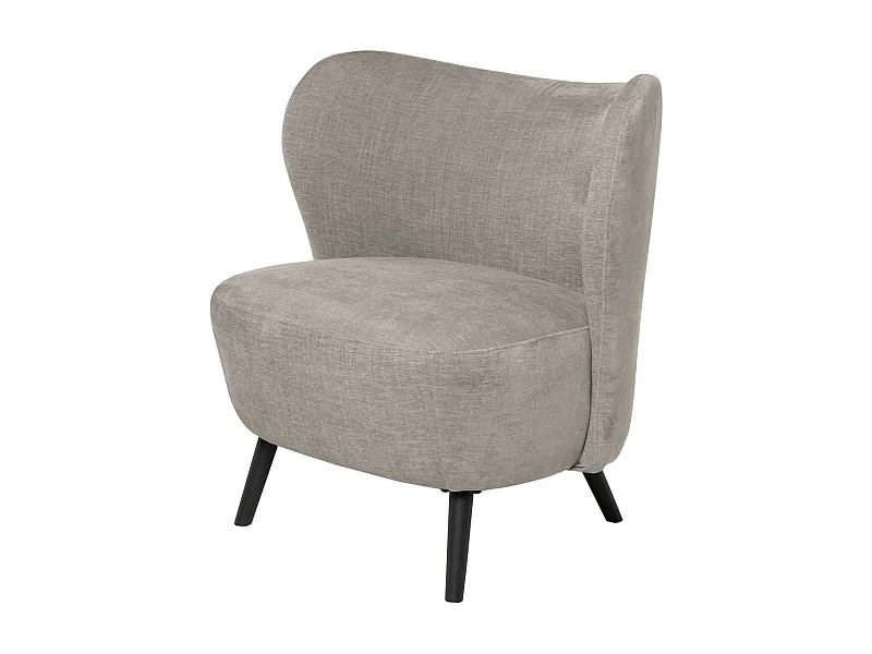 Fauteuil confortable tissu gris clair Korta 75cm