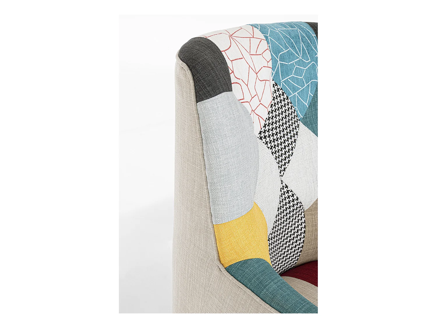 Sillón Gala de madera de pino estampado multicolor