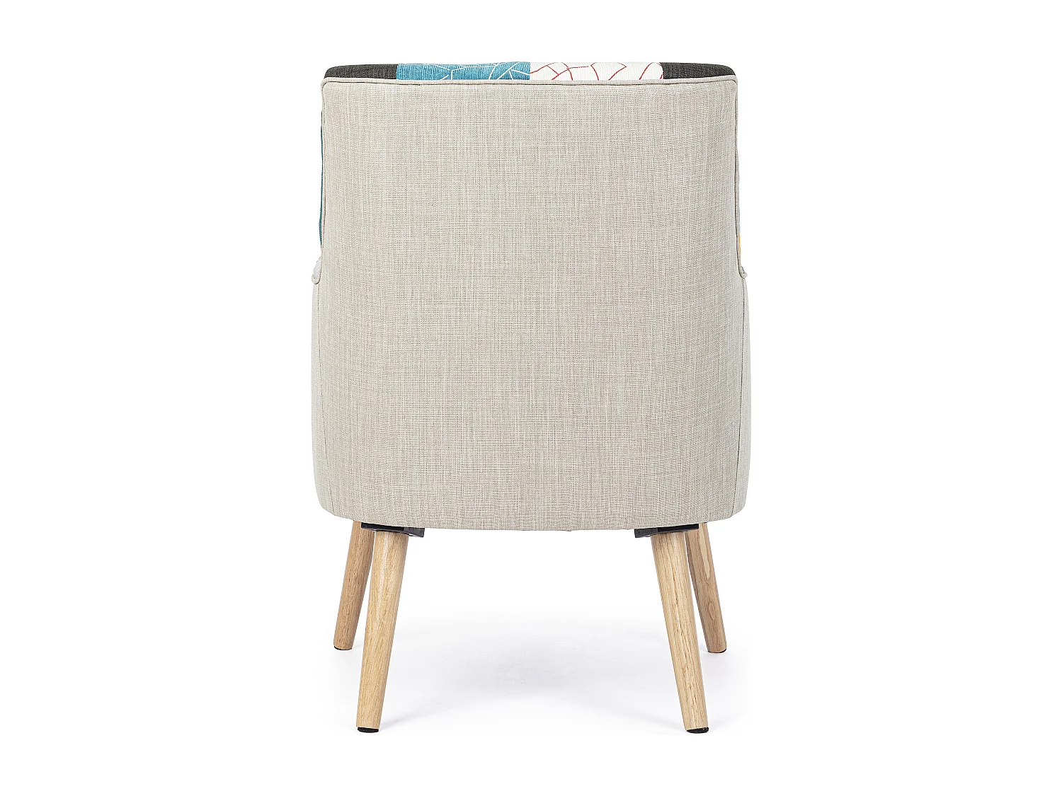 Sillón Gala de madera de pino estampado multicolor