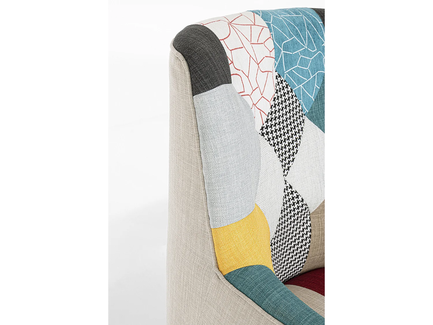 Fauteuil en bois de pin imprimé multicolore Gala