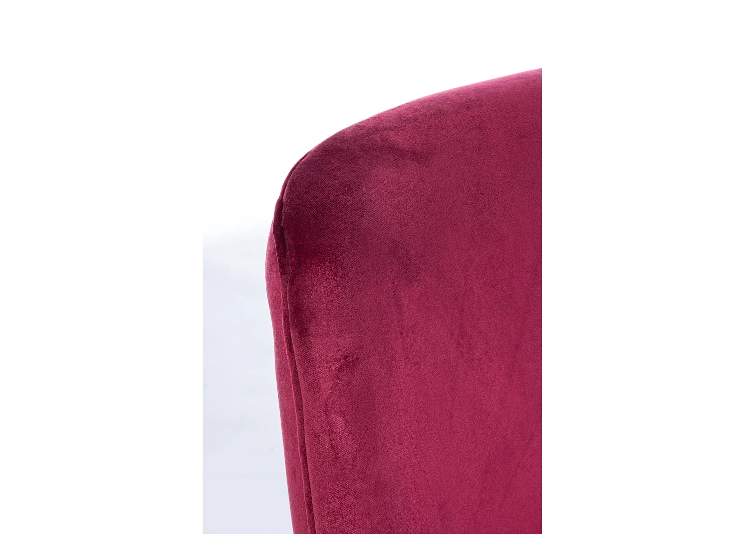 Fauteuil en polyester effet velours rose Natan