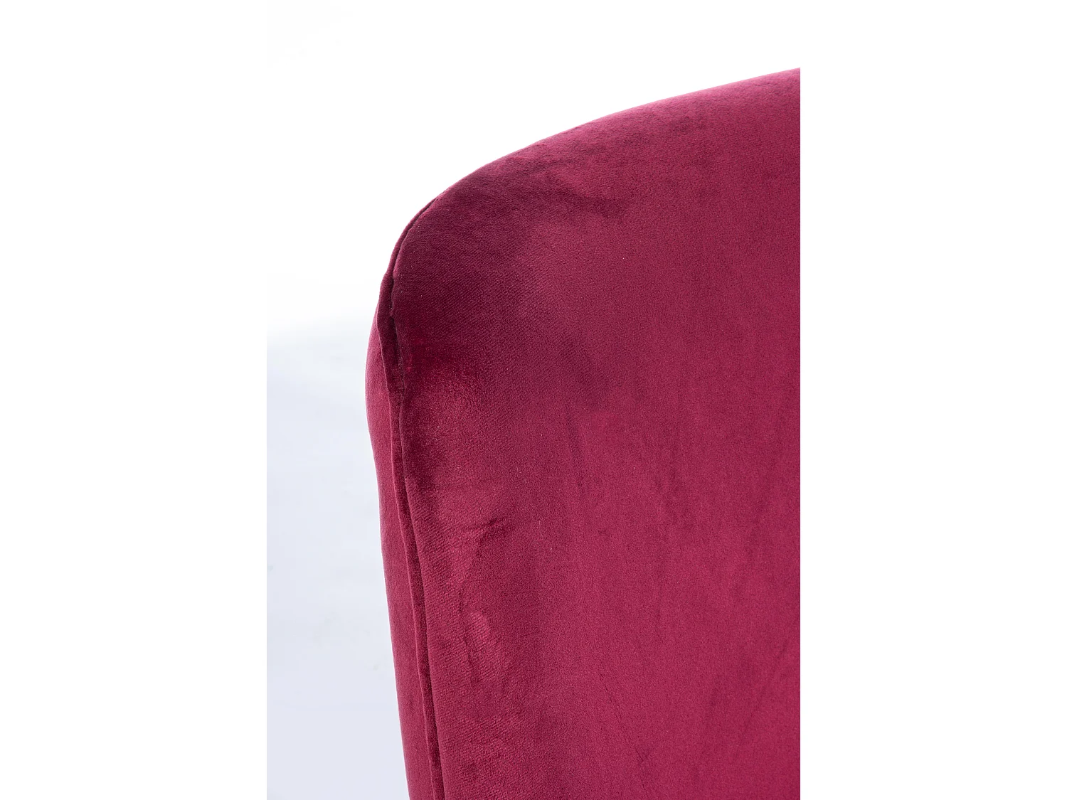 Fauteuil en polyester effet velours rose Natan