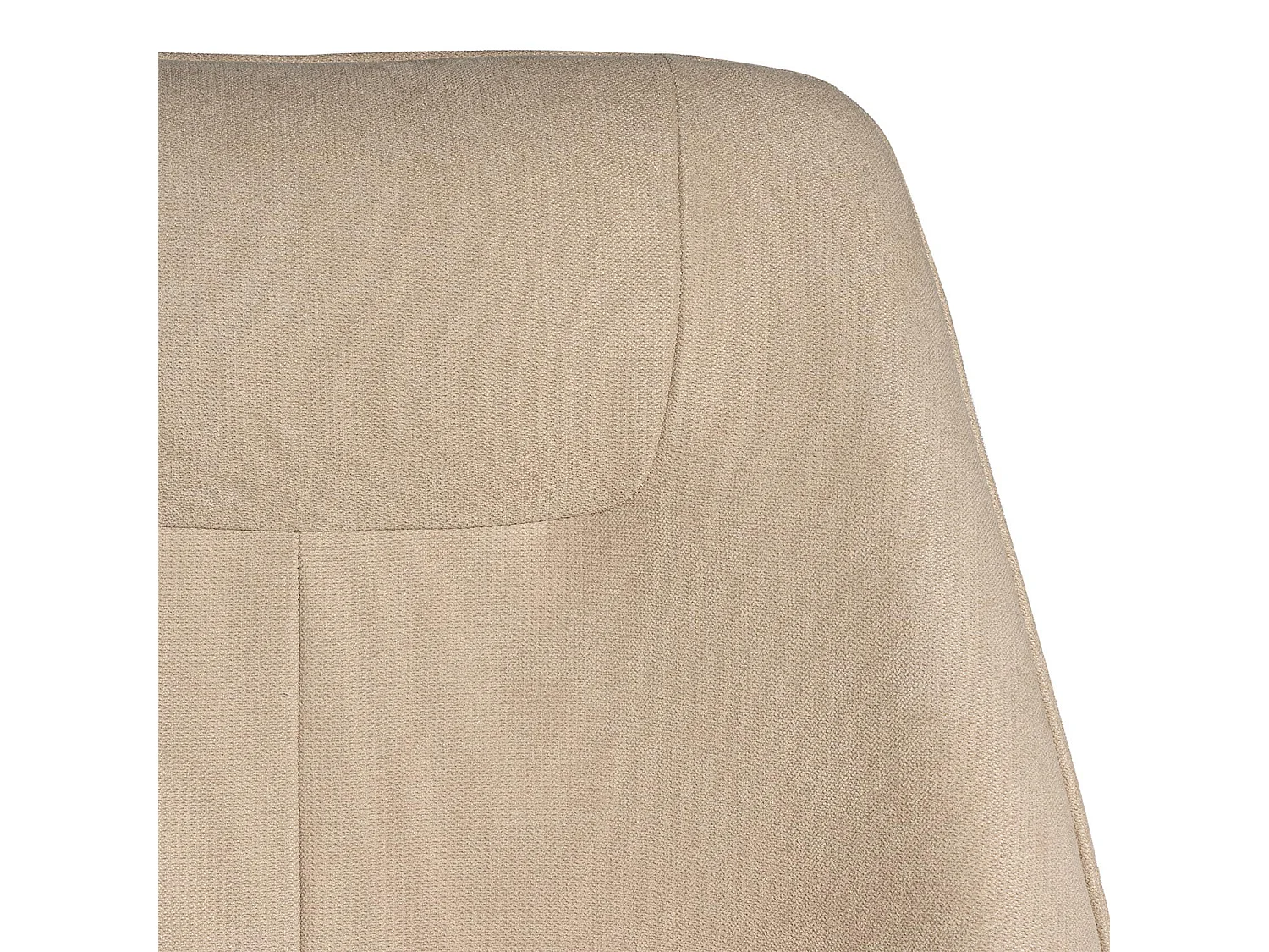 Fauteuil velours avec pieds légèrement en bois naturel Baky-Beige