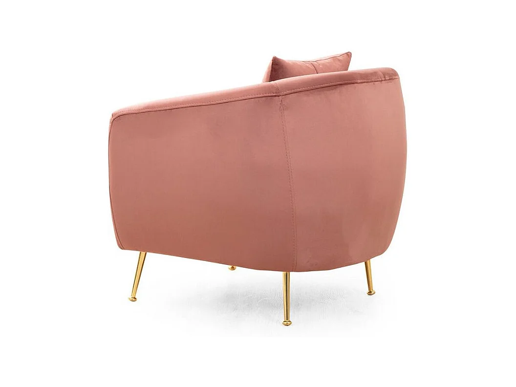 Fauteuil tissu rose Tazany 70cm