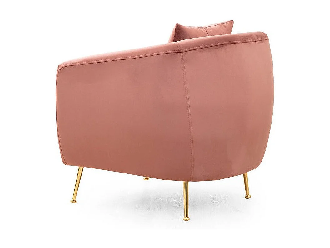 Fauteuil tissu rose Tazany 70cm